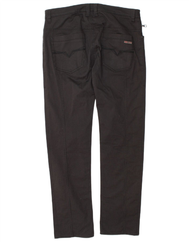Guess Herren Straight Jeans W33 L32 Schwarz gestreift aus Baumwolle