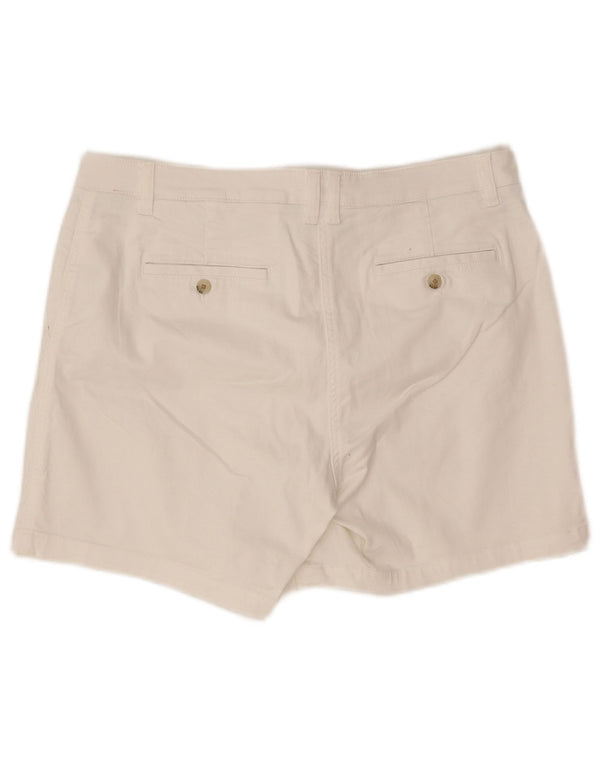 Joules Damen Chinoshorts UK 14 Large W34 Weiße Baumwolle