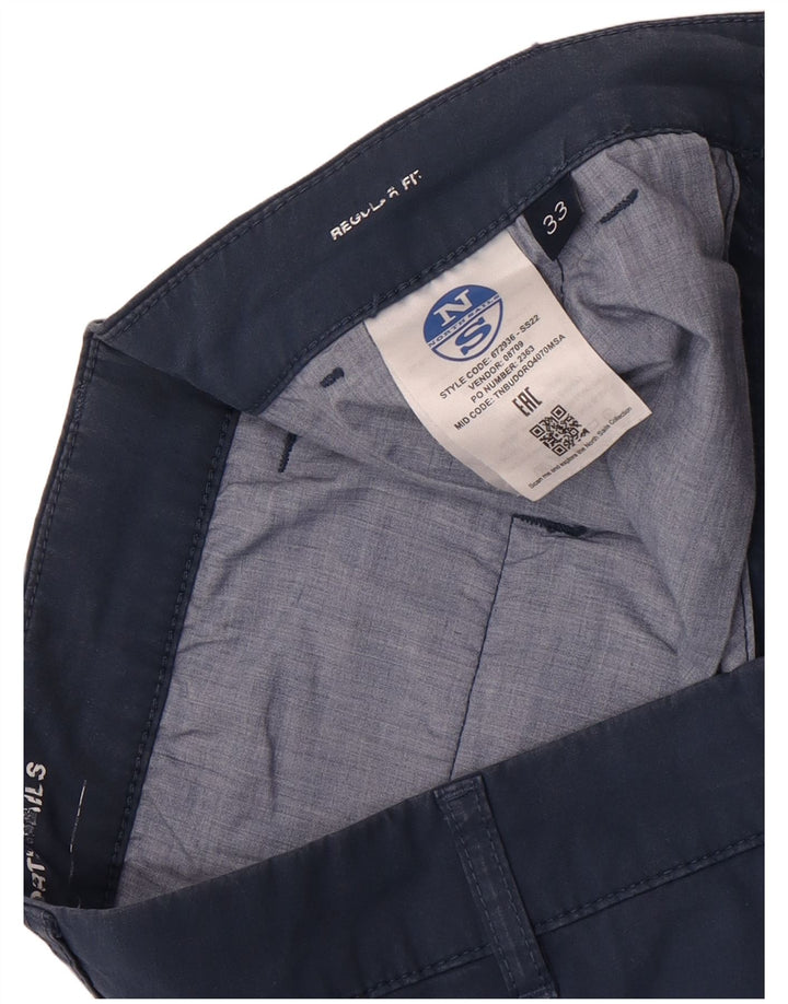 North Sails Herren-Chinoshorts mit normaler Passform, W33, mittelmarineblaue Baumwolle