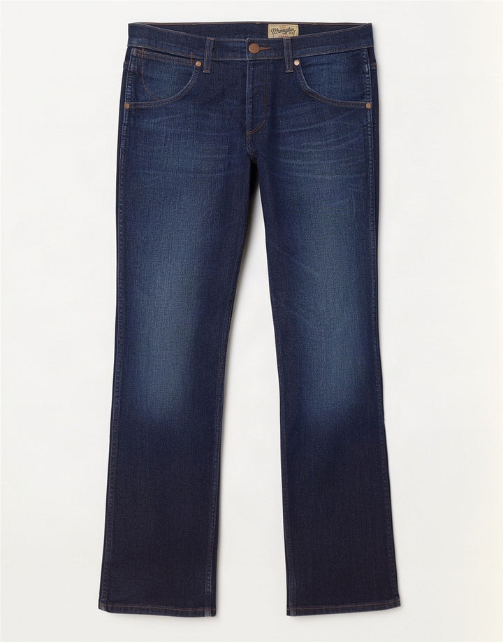 Wrangler Herren-Crank-Straight-Jeans, W32, L32, marineblau, Baumwolle