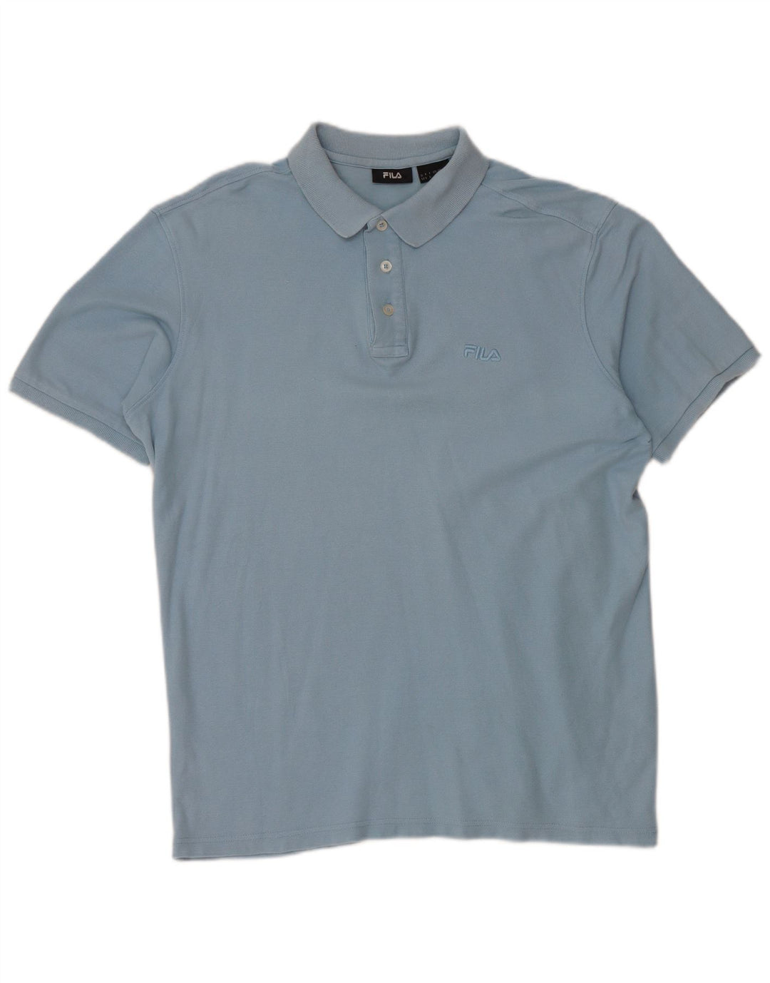FILA Mens Polo Shirt Large Blue Cotton