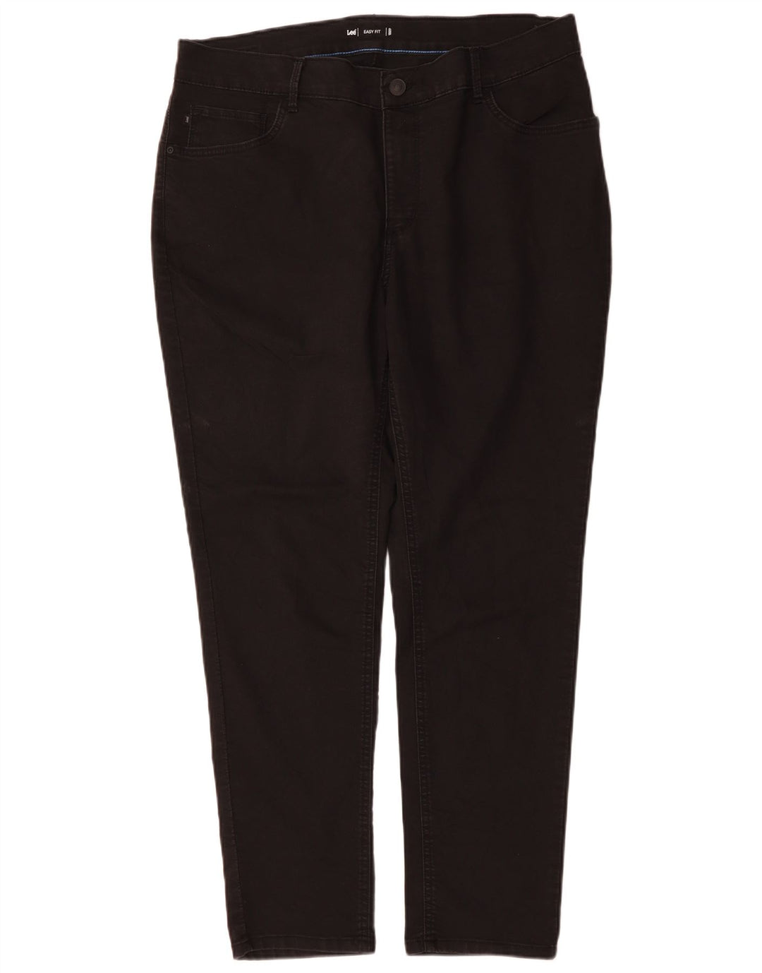 Lee Damen Easy Fit Slim Jeans US 18 2XL W36 L30 Schwarze Baumwolle