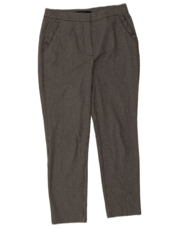 Schmale, kurze Hose von Zara für Damen, Größe S, W26, L26, Schwarz mit Hahnentrittmuster