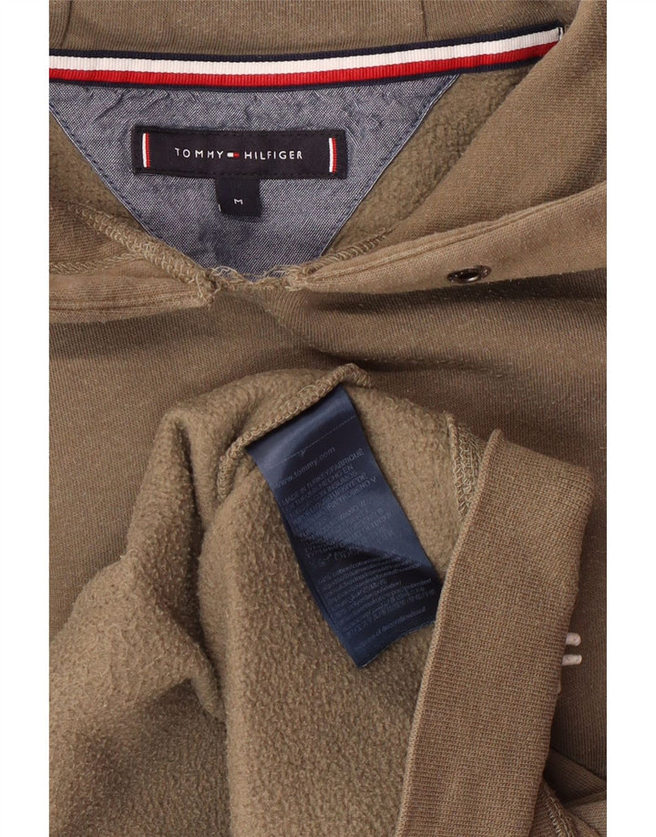 Tommy Hilfiger Herren-Kapuzenpullover mit Grafik, mittlere Khaki-Baumwolle