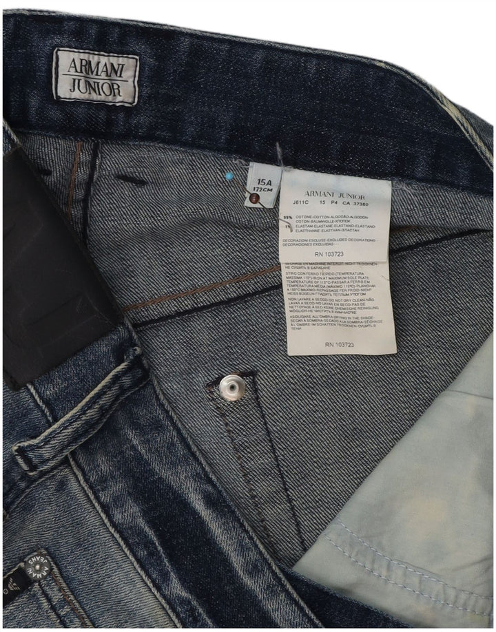 Armani Junior Jungen Jeansshorts 14-15 Jahre W34 Blaue Baumwolle