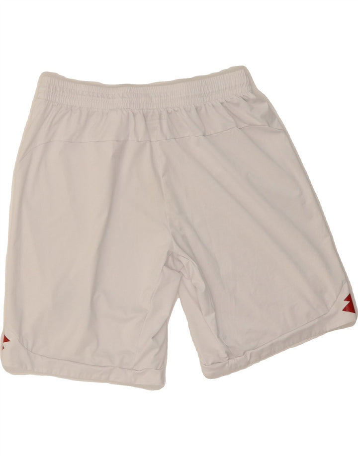 LOTTO Mens Graphic Sport Shorts Small  White Polyester Vintage Lotto and Second-Hand Lotto from Messina Hembry 