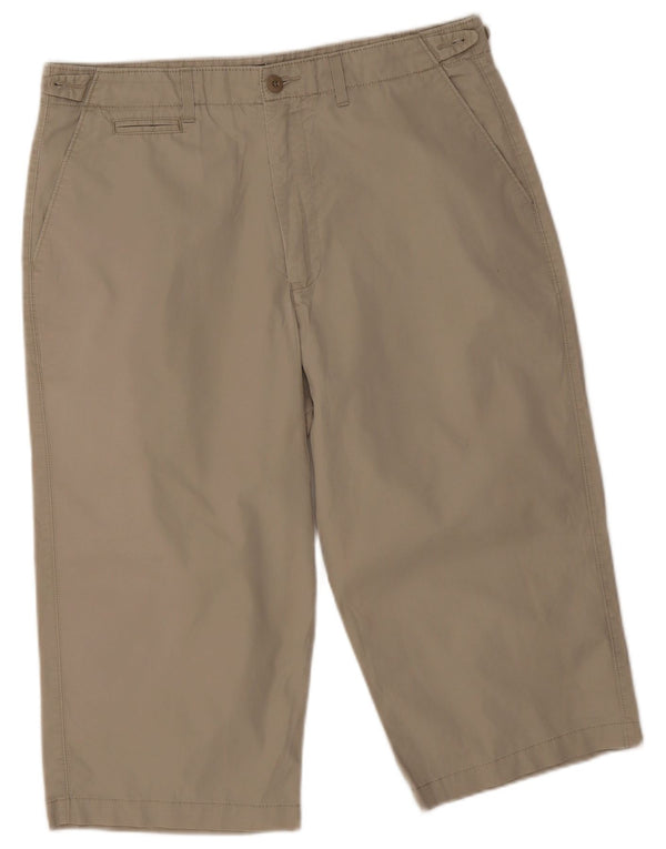 Marks & Spencer Herren Blue Harbour Bermudashorts W34 Large Beige Baumwolle