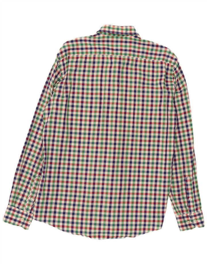 Lacoste Herren-Flanellhemd mit schmaler Passform, Größe 42, groß, mehrfarbig, Gingham
