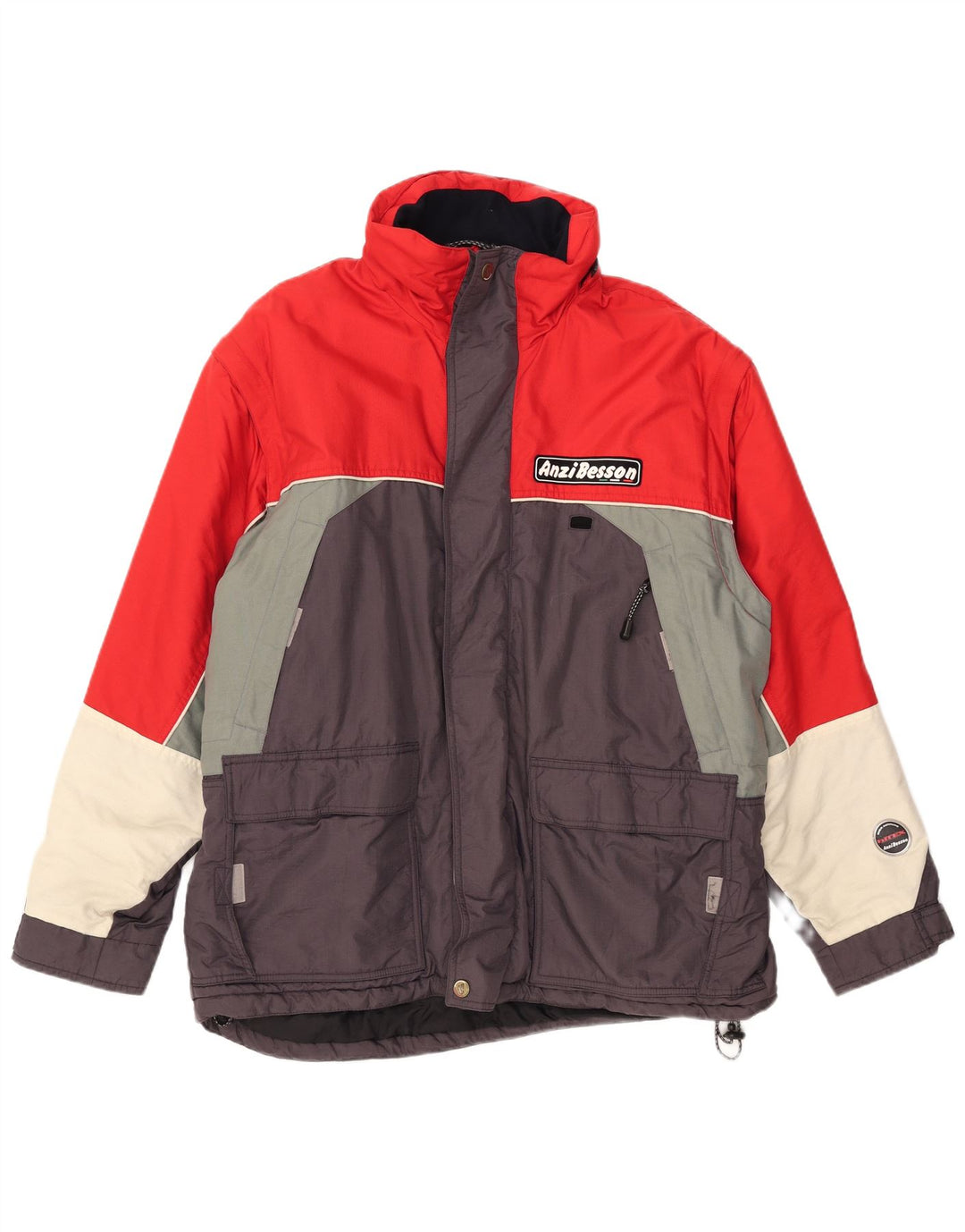 Anzi Besson Herren-Windbreaker-Jacke, UK 42, XL, mehrfarbig, Farbblock