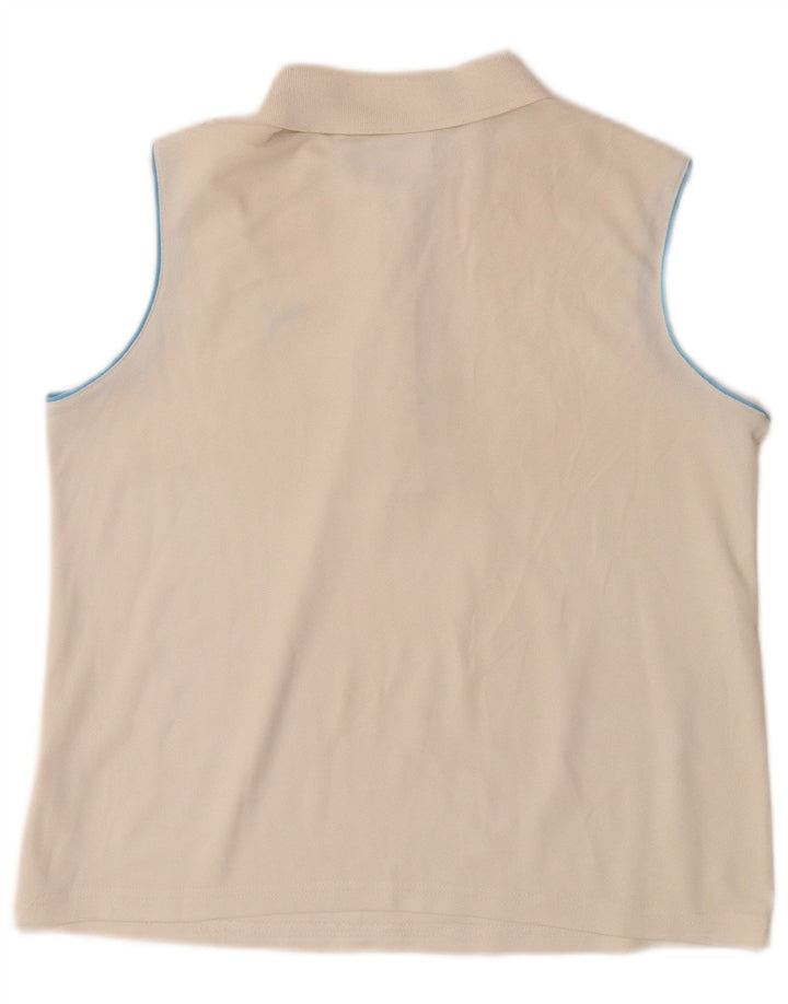 PUMA Damen Ärmelloses Poloshirt UK 14 Medium Off White