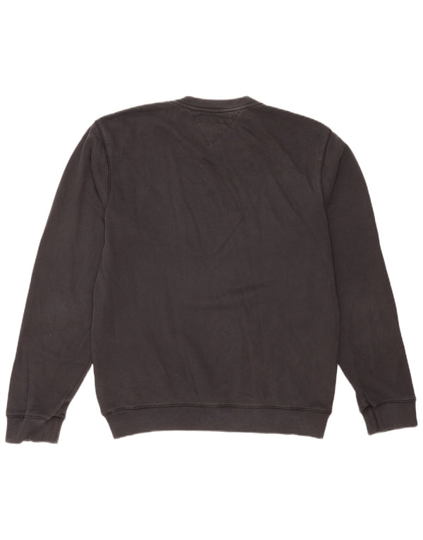 Tommy Hilfiger Herren-Sweatshirt-Pullover, mittelschwarz, Baumwolle