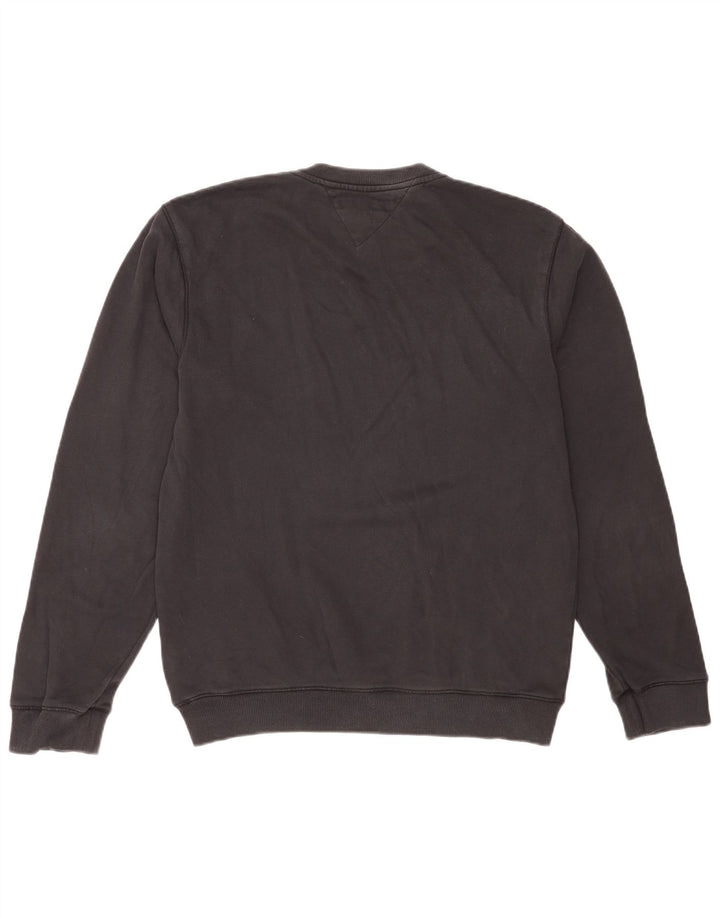 Tommy Hilfiger Herren-Sweatshirt-Pullover, mittelschwarz, Baumwolle