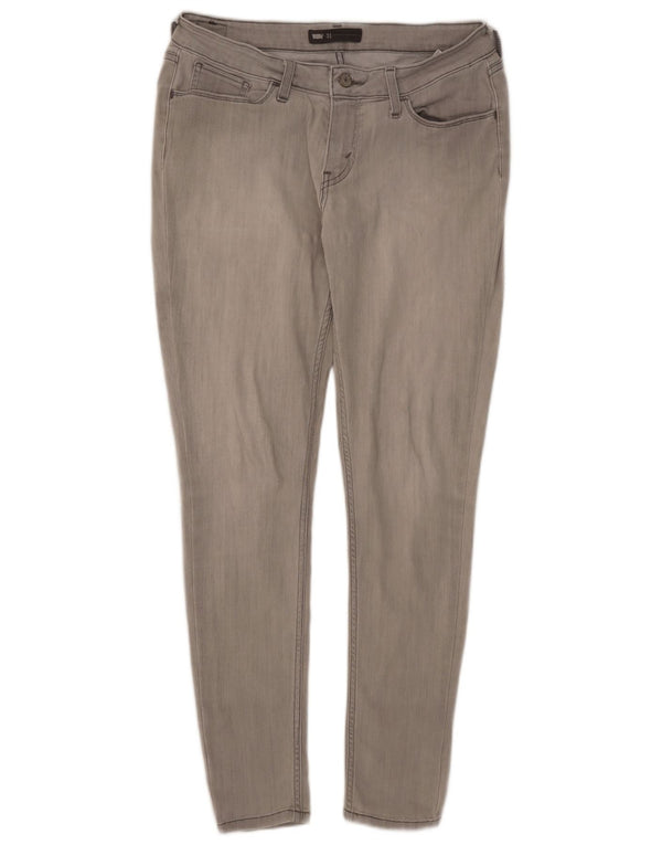 Levi's Damen-Jeans mit niedriger Taille, Röhrenjeans, W31, L30, graue Baumwolle