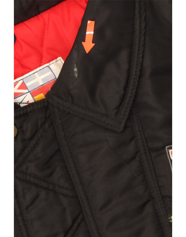 Polbot Herren gepolsterte Bomberjacke UK 42 XL Schwarz Polyamid