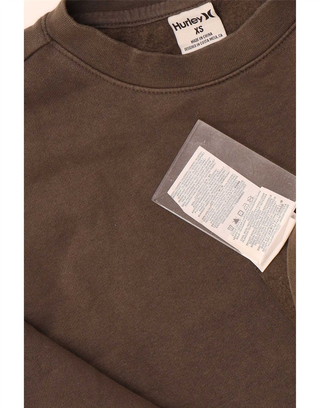 Hurley Herren-Sweatshirt mit Grafik, XS, braun, Baumwolle
