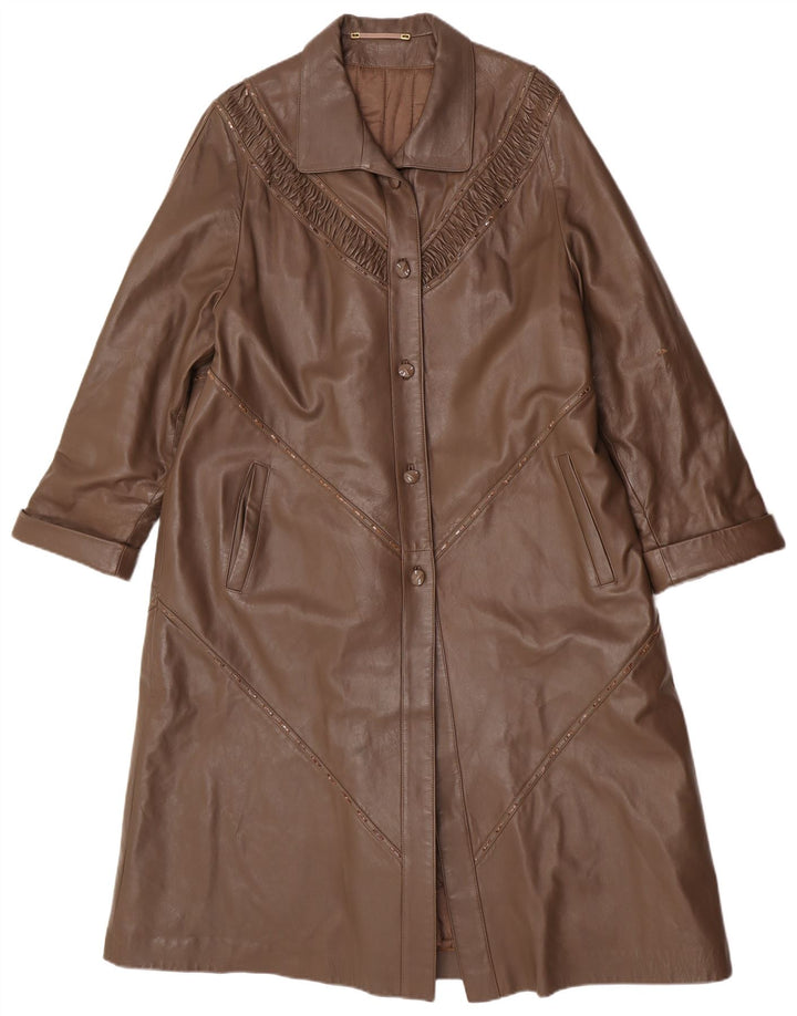 Your Sixth Sense Damen Ledermantel UK 16 Large Braun