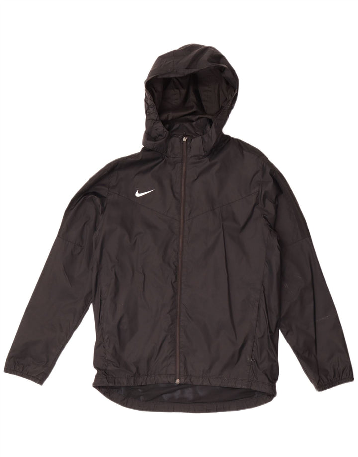 Nike Regenjacke mit Kapuze für Jungen, 13–14 Jahre, XL, schwarzes Nylon