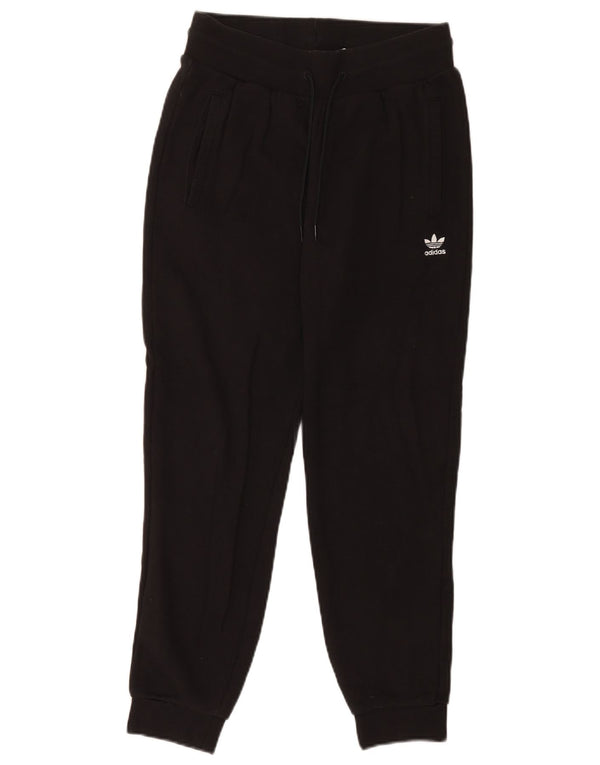 Adidas Damen Trainingshose Jogger UK 10 Small Schwarz Baumwolle