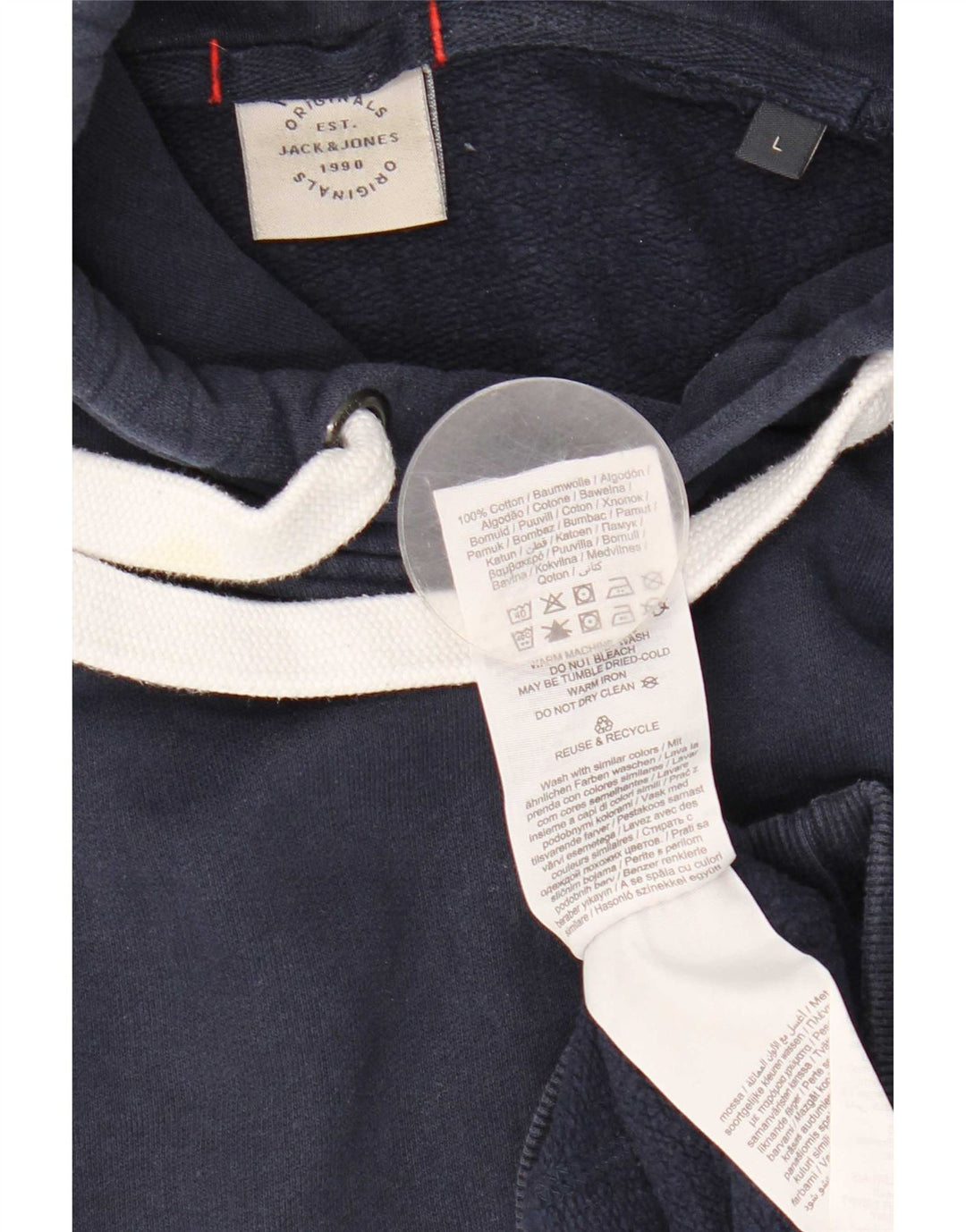 Jack & Jones Herren-Kapuzenpullover, groß, marineblau, Baumwolle