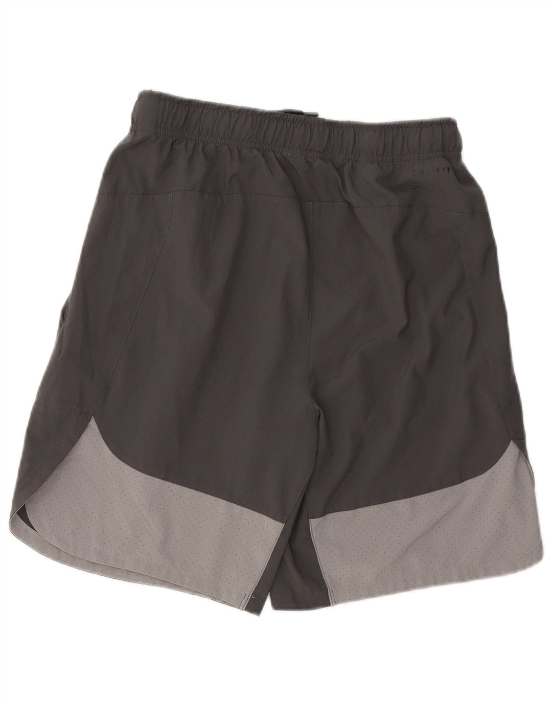 Nike Herren Dri Fit Sportshorts, klein, graues Farbblock-Polyester
