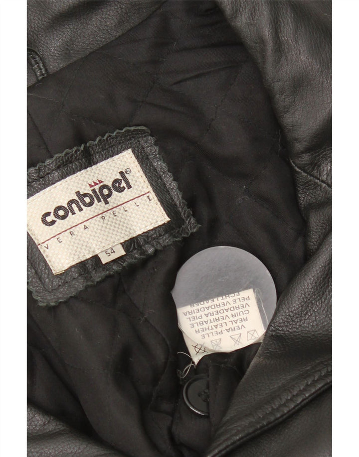 Conbipel Herren Lederjacke IT 54 XL Schwarzes Leder