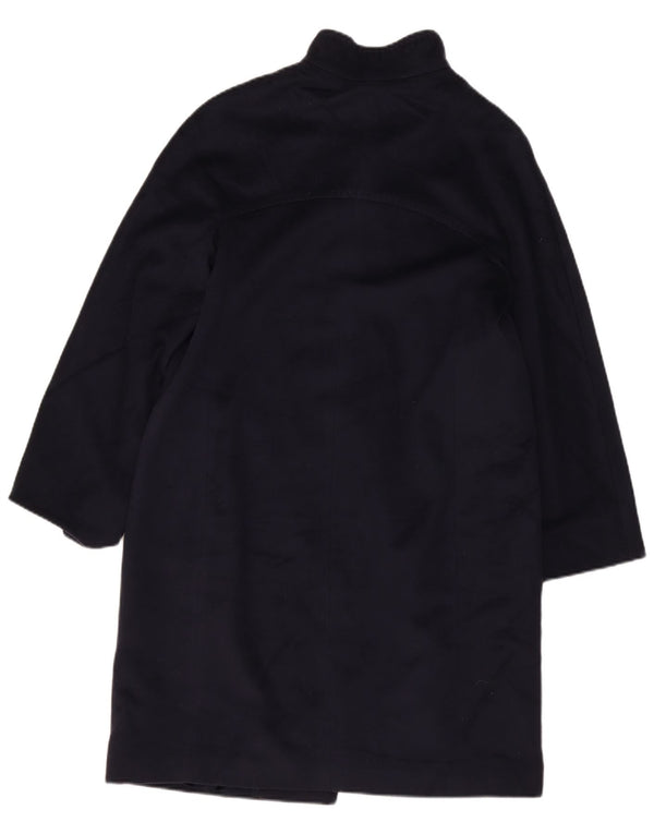 Max Mara Damenmantel UK 16 Large Marineblaue Schurwolle