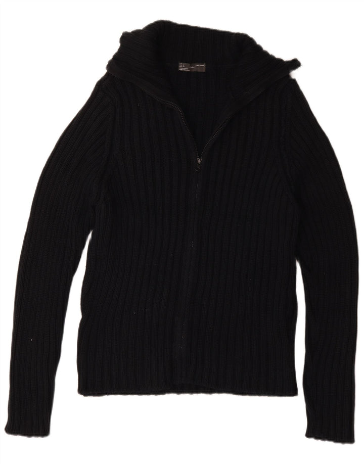 Zara Herren-Strickjacke, groß, marineblau, Baumwolle