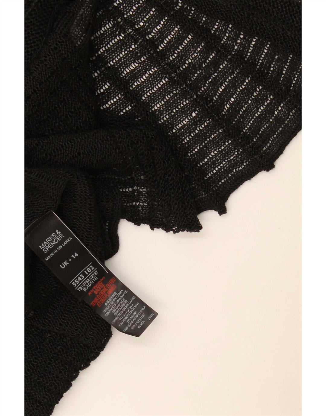 Marks & Spencer Damen-Cardigan-Oberteil mit kurzen Ärmeln, Gr. 14, Mittelschwarz, Leinen