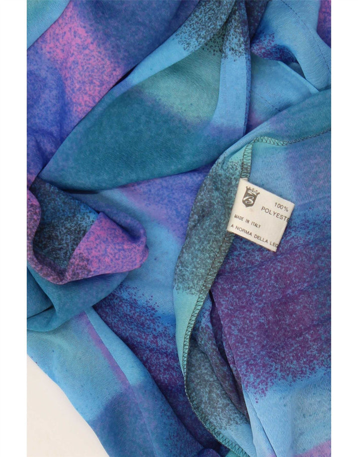 Durchsichtiges, langärmliges A-Linien-Kleid für Damen im Vintage-Stil, klein, blau kariert