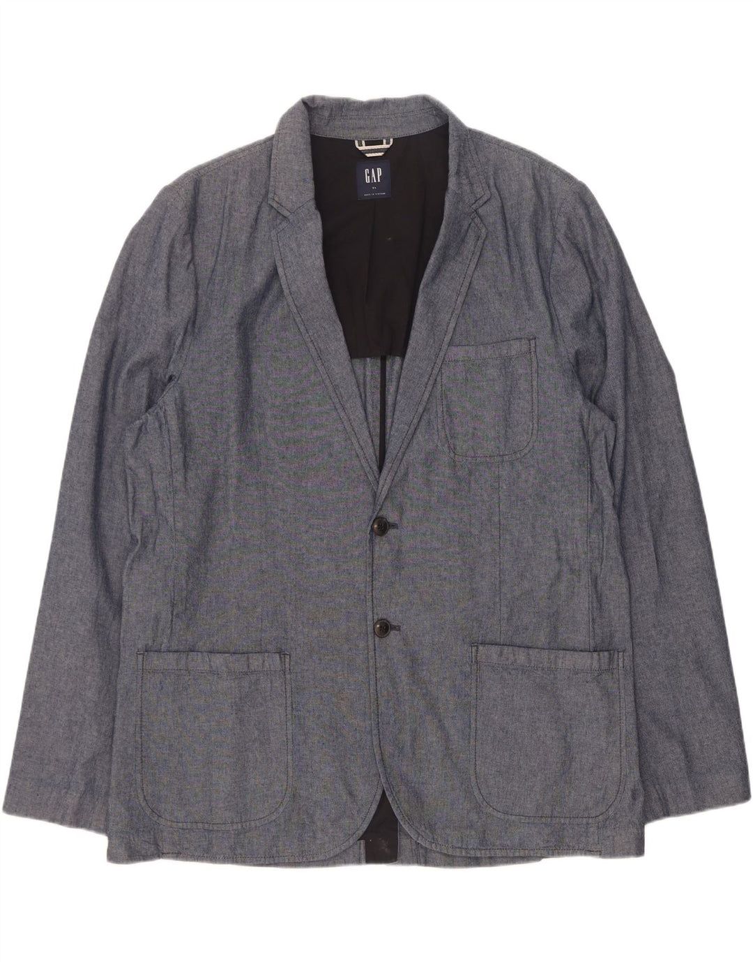 Gap Herren-Blazer mit 2 Knöpfen, UK 42, XL, Marineblau, Baumwolle