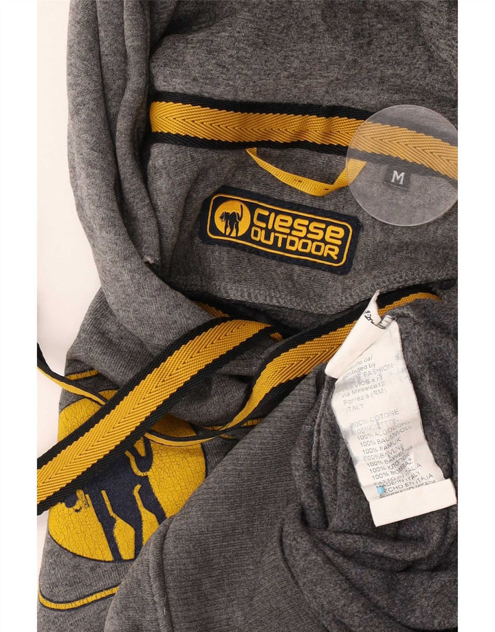 Ciesse Piumini Herren-Kapuzenpullover mit Grafik, mittelgraue Baumwolle