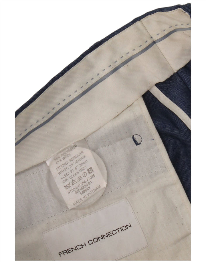 French Connection Slim-Anzughose für Herren, W32, L31, Blau, Polyester
