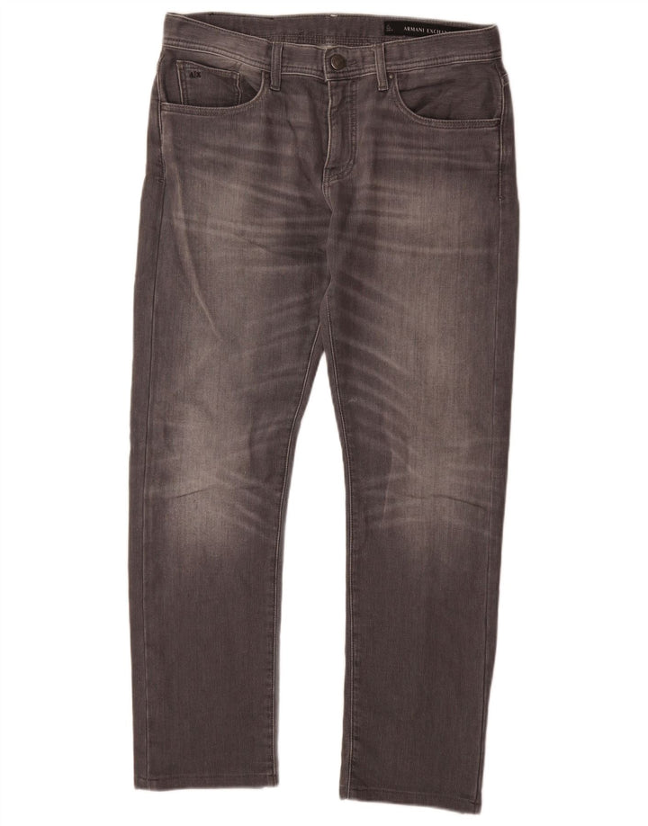 Armani Herren J13 Slim Jeans W32 L30 Graue Baumwolle