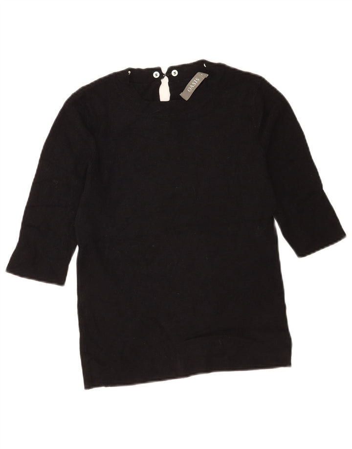 Oasis Damen Top 3/4 Ärmel UK 8 Small Schwarz
