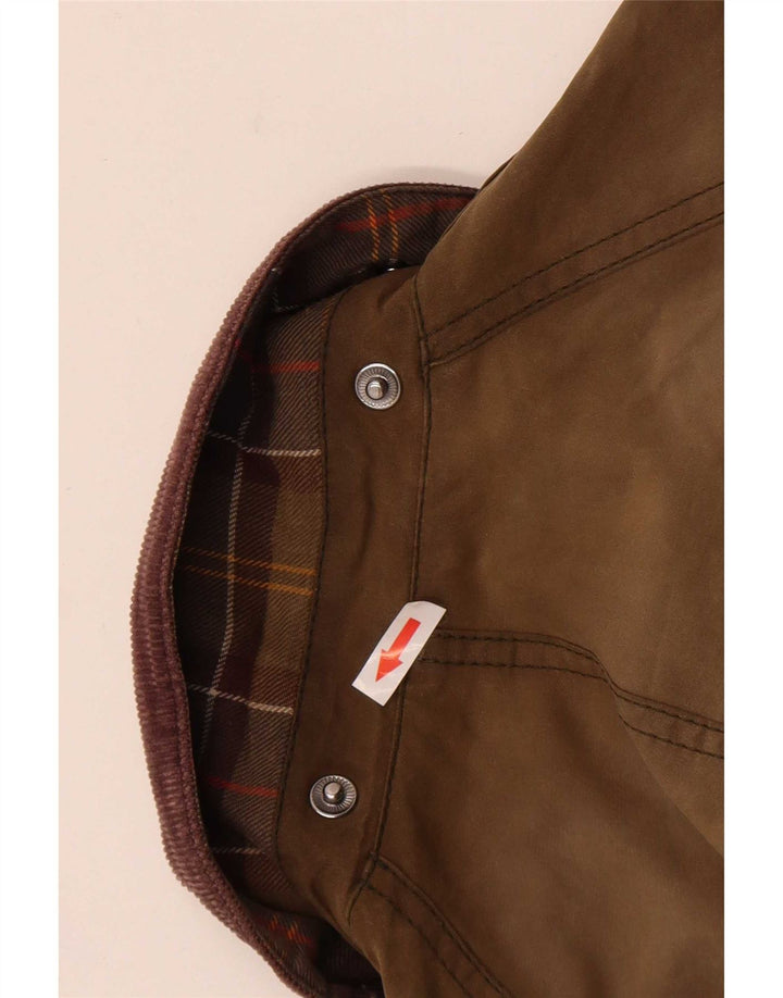 Barbour Damenjacke aus gewachster Baumwolle, UK 14, Größe L, Braun