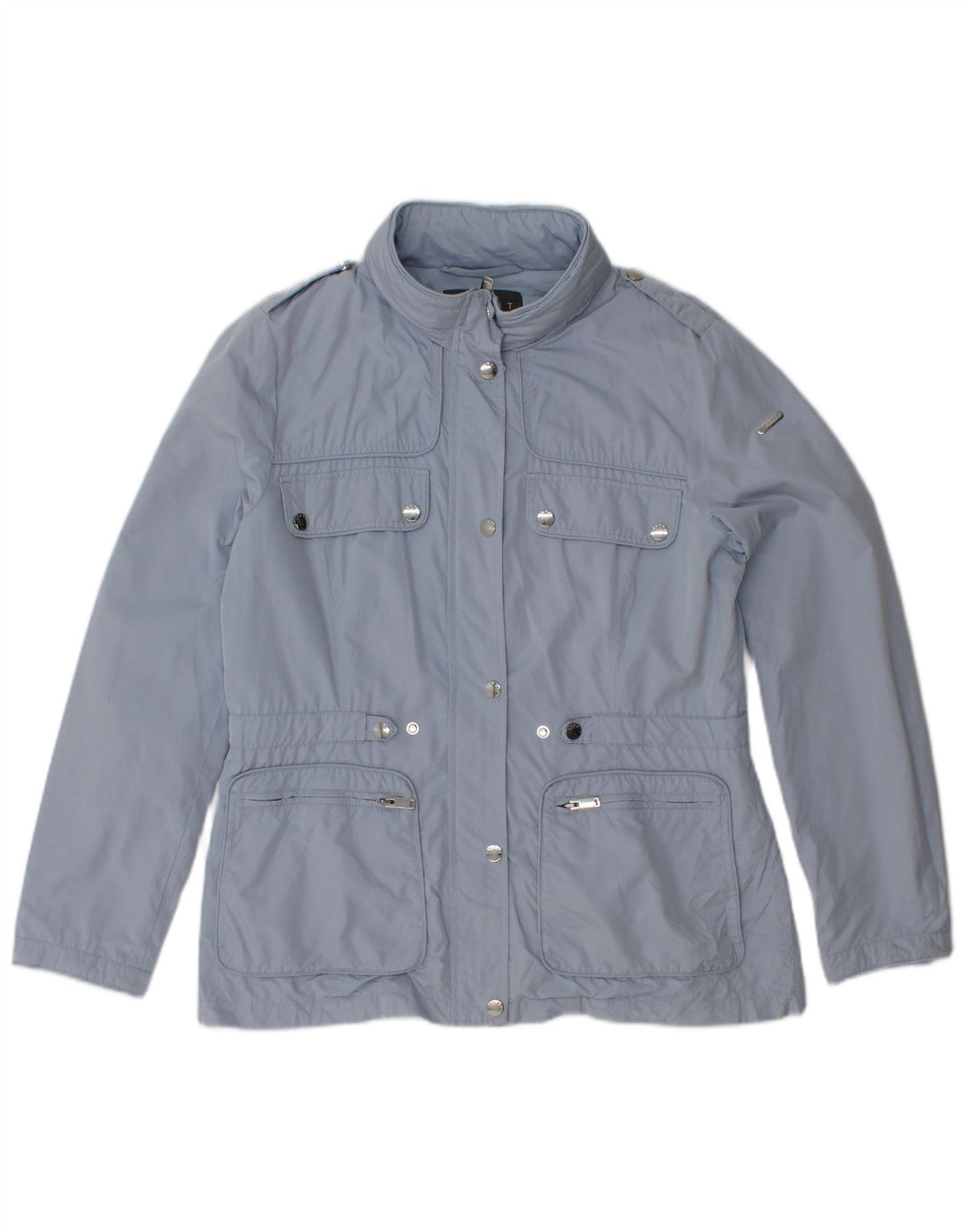 ESPRIT Damen Militärjacke UK 12 Mittelblaues Polyester