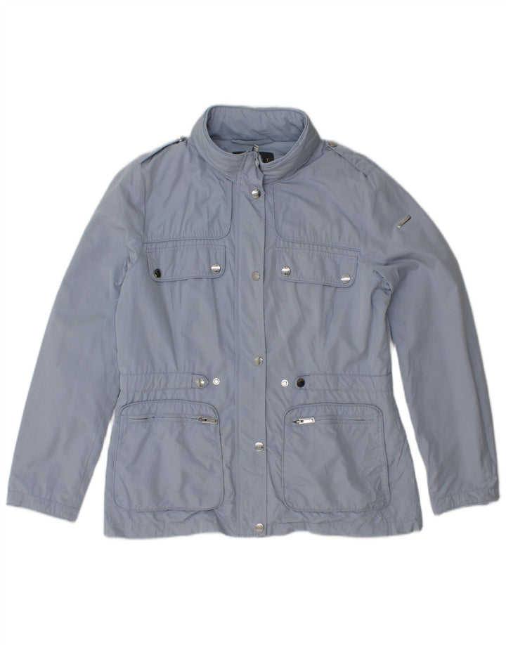 ESPRIT Damen Militärjacke UK 12 Mittelblaues Polyester