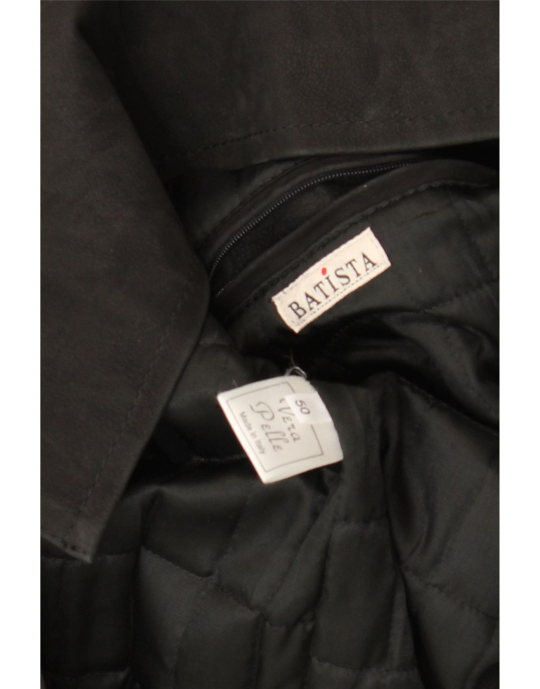 Vintage Herren Lederjacke IT 50 Großes schwarzes Leder