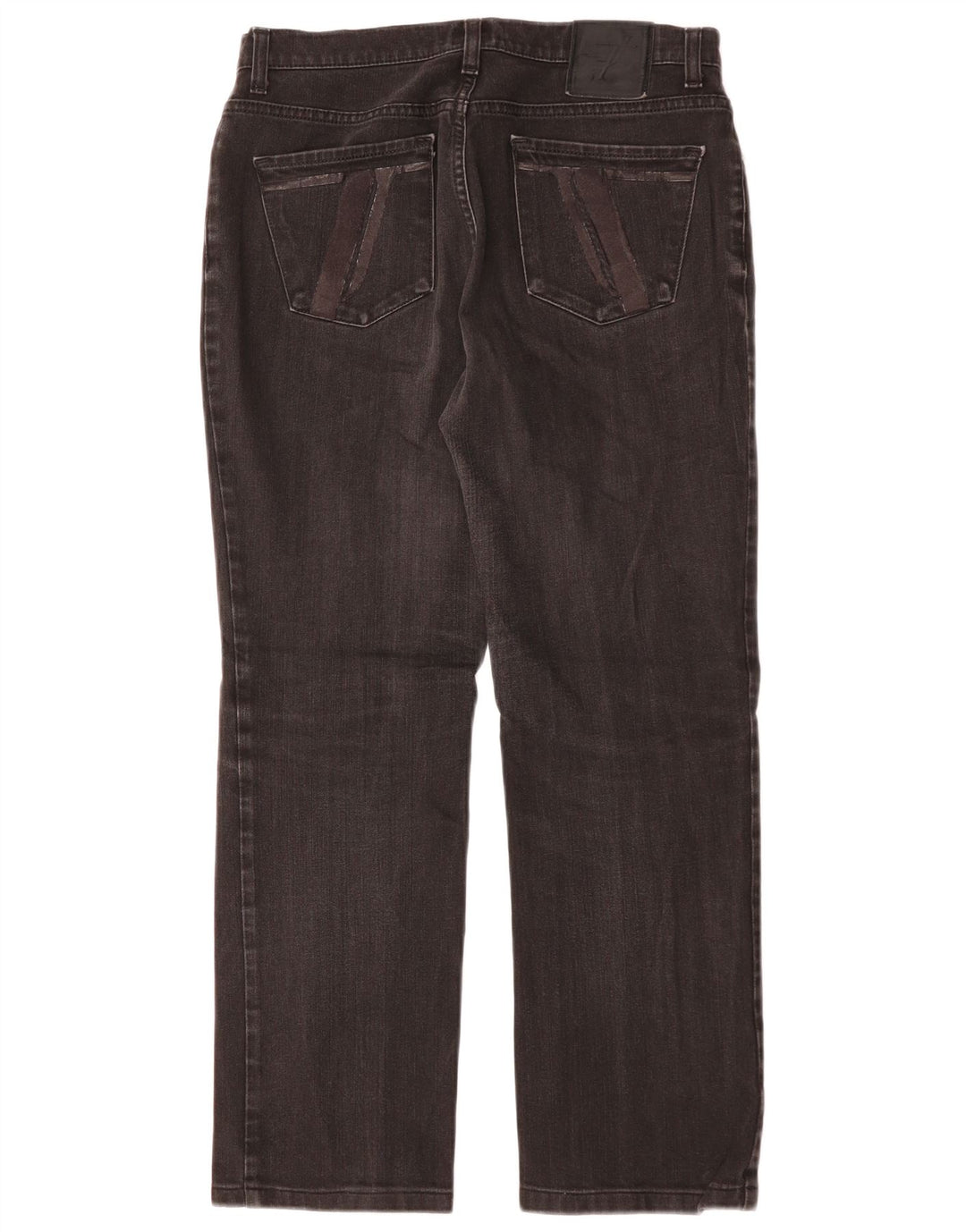 TRUSSARDI Damen Straight Jeans W30 L27 Schwarze Baumwolle