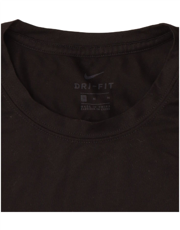 Nike Herren Dri Fit T-Shirt Top Medium Schwarz Polyester