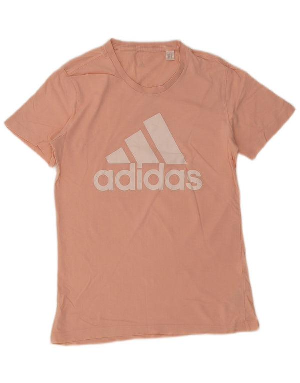 Adidas Damen Grafik T-Shirt Top UK 10 Small Rosa Baumwolle
