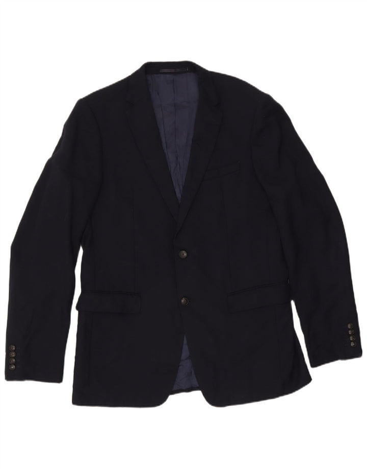 Marks & Spencer Herren-Blazer mit 2 Knöpfen, UK 42, große marineblaue Wolle
