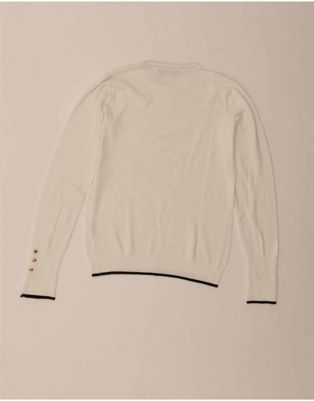 Zara Damen-Pullover mit Rundhalsausschnitt, Gr. 12, Mittelweiß