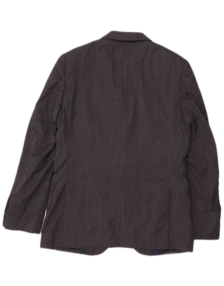 Massimo Dutti Herren-Blazer mit 2 Knöpfen, EU 50, mittelgraue Wolle