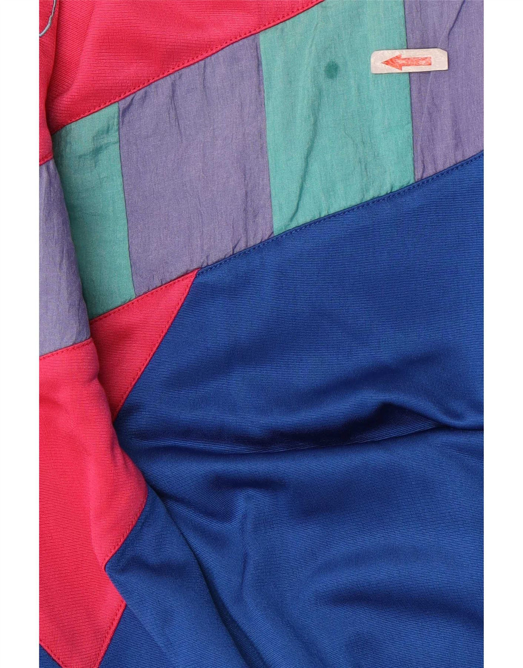Vintage Herren-Trainingsanzug-Top-Jacke XL, mehrfarbig, Colourblock-Polyester
