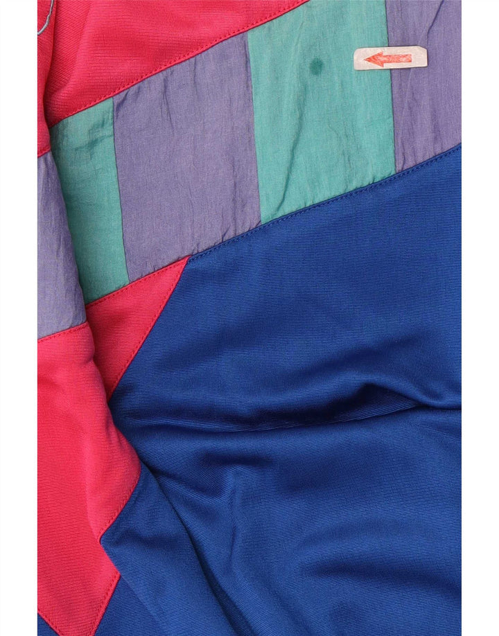 Vintage Herren-Trainingsanzug-Top-Jacke XL, mehrfarbig, Colourblock-Polyester