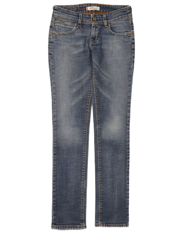 Levi's Damen 571 Slim Jeans W29 L31 Blau