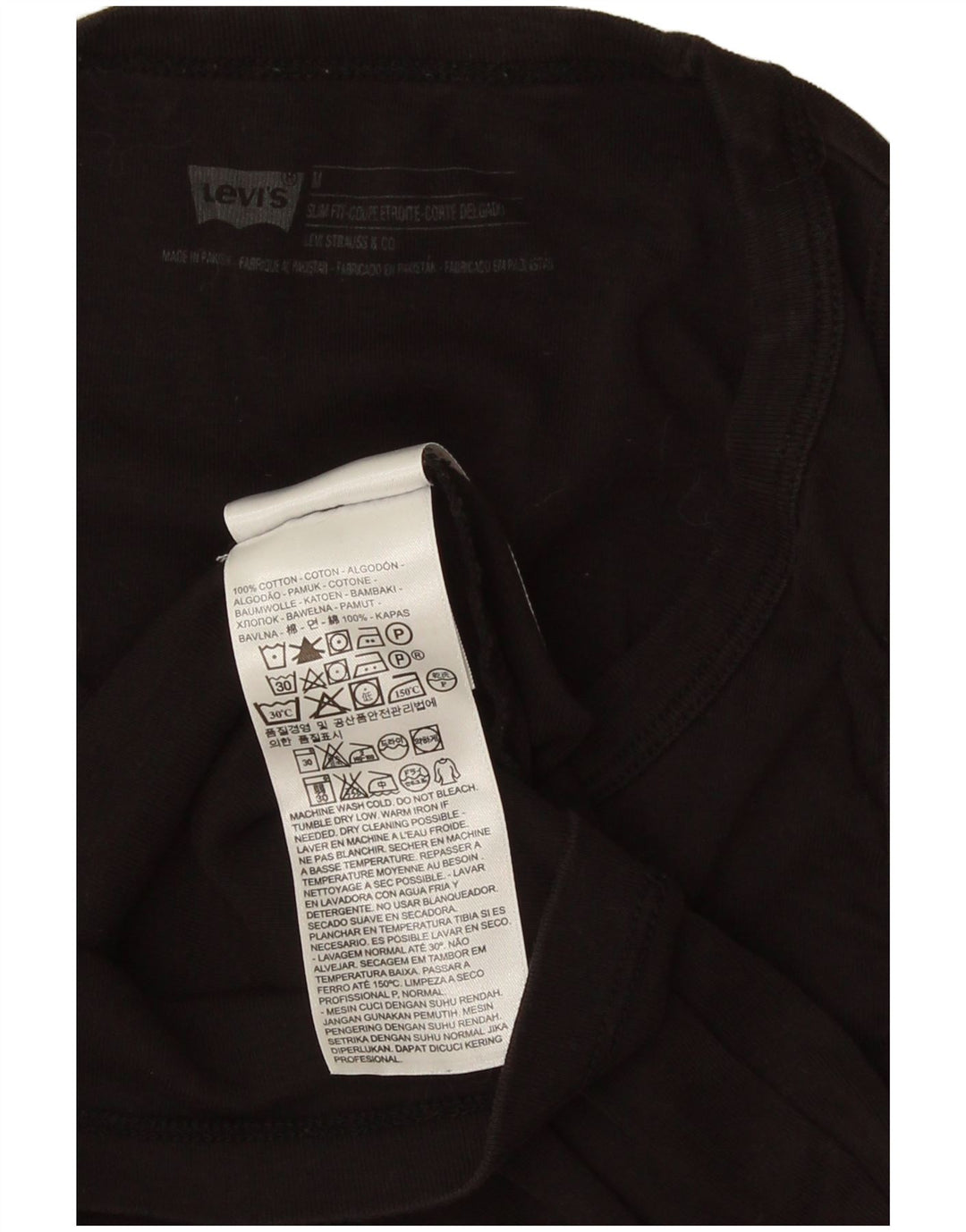 Levi's Herren-Weste mit schmaler Passform, mittelschwarze Baumwolle