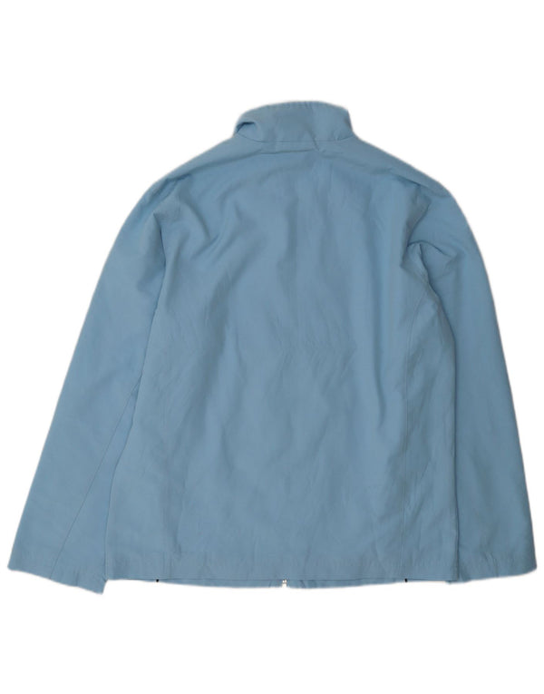 Adidas Damen Trainingsanzug Top Jacke UK 12 Mittelblaues Polyester