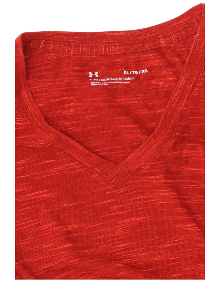 UNDER ARMOUR Herren T-Shirt Top XL Rot meliert